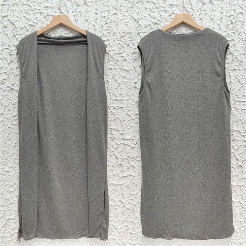 Top Tunic Cardigan Coat Vest Shawl Collar Open Duster Long Sleeveless Women AU! - Bild 7 von 17