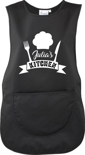 Personalised Chef Pocket Tabard Custom Name Julia's Kitchen Hotel Gift Apron Top - Picture 2 of 10