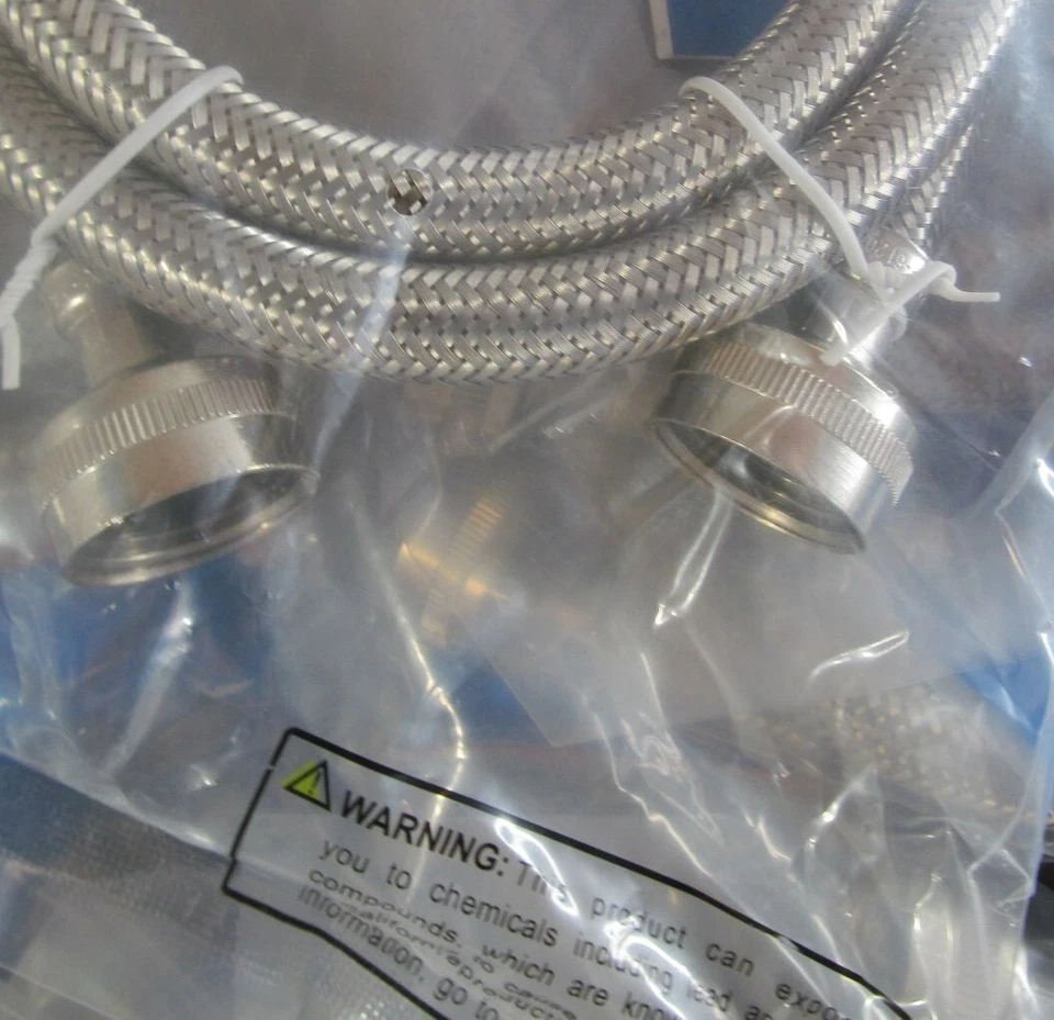 CONTRACTORS PACK 50 SUPCO 3805FFSS STAINLESS STEEL WASHER INLET HOSE 3/8" x 5ft - Image 2 of 2