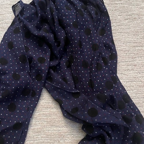 Sciarpa Beatrice RAG AND BONE a pois blu grande - Foto 5 di 5