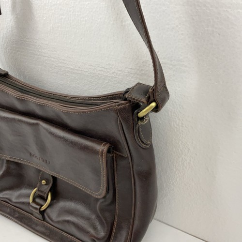Rosetti Womens Brown Leather Adjustable Strap Inner Pockets Zipper Umbrella Pock - Picture 4 of 9