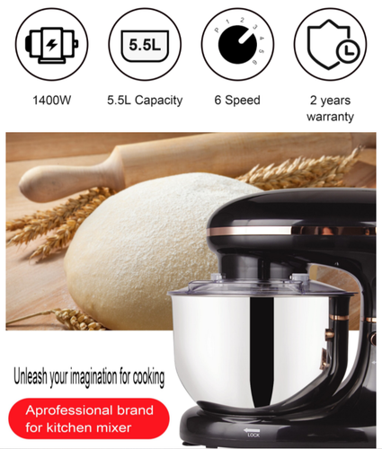 Sonifer chef stand mixer impastatrice ciotola in acciaio inox 1400W 6velocità - Foto 3 di 12