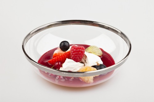 Clear Reusable Plastic Bowls with a Silver Rim MOZAIK : Small, Medium or Large - Picture 7 of 25