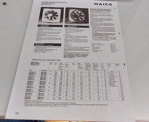 Maico Ventilator EZQ 50/6-A    VORGÄNGER VON  EZQ 50/6-B     NEUWARE - Bild 5 von 5