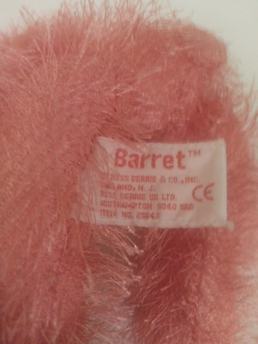 Russ Barret Pink Teddy Bear Approximately 10" Tall Mint With All Tags - Picture 4 of 4