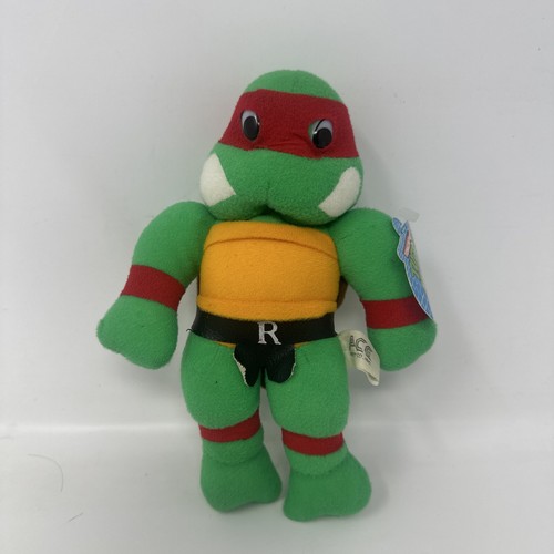 1989 ACE TMNT Raphael 9 Zoll Vintage Stofftier Plüsch Neu NOS