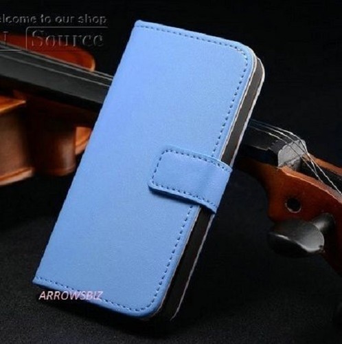 Funda protectora con cierre magnético abatible de cuero genuino real para Apple iPhone 4 4S - Imagen 8 de 8