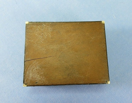 Vintage Small Mosaic Wooden Trinket Box - Foto 7 di 11