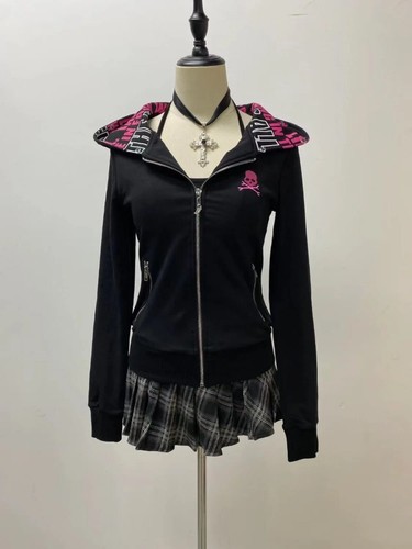 Y2k High Street Casual Loose Personality Versatile Pink Cardigan Jacket Women Go - Picture 6 of 37