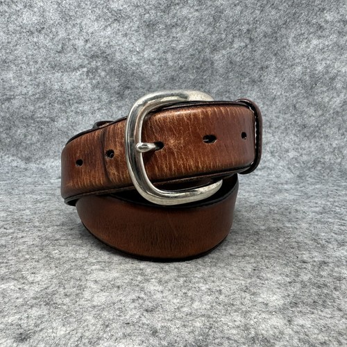 Silver Creek Classic Belt Mens Size 38 Western Brown Leather Cowboy Leegin - Picture 2 of 13