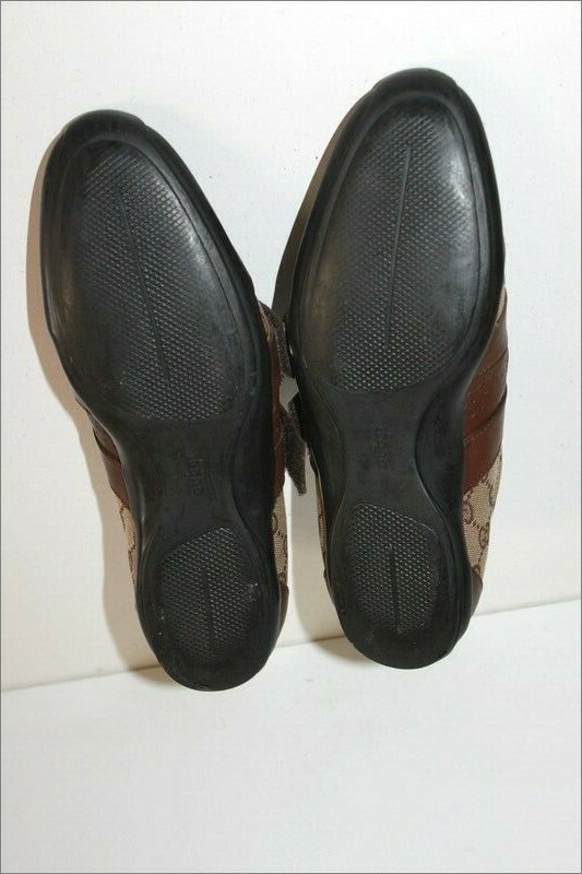 GUCCI Vintage Sneakers Monogramme Marron Scratch T 39