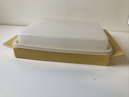 Vintage Harvest Gold Tupperware Deviled Egg Tray Keeper Carrier Container 723-3 - Picture 3 of 9