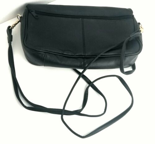 Women's Faux Leather Purse Navy Blue - Picture 3 of 4
