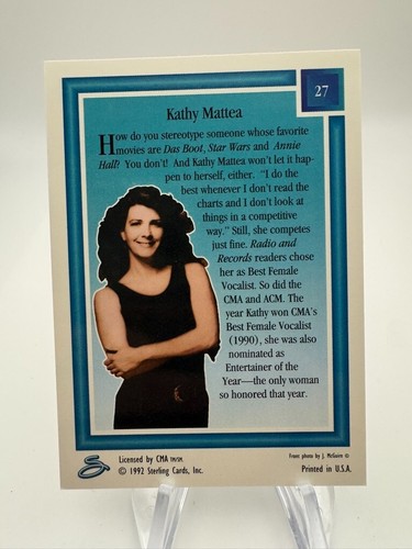 COUNTRY GOLD Base Cards Your Pick Singers #1-100 Complete your Set 1992 Sterling - Picture 70 of 210