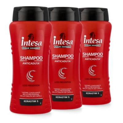 intesa pour homme Anti Haarausfall Shampoo für Männer mit Kerastim 3x 300ml