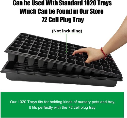 Durable 3-Inch Deep Plastic Plant Trays Without Holes - Perfect for Seedlings - Picture 5 of 9