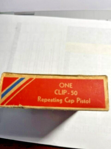 #2155 - 1930's Kilgore "Clip 50" Cap Gun Pistol - Bakelite- Near Mint W/Box - Picture 11 of 12