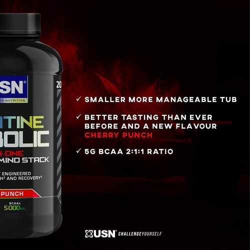 USN creatina anabolizzante tutto in uno stack | crescita e recupero muscolare | ciliegia 900 g - Foto 4 di 8