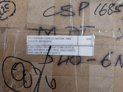 Semikron MDT 340/16E Cápsula Tiristor SCR Sin Disipador De Calor - Imagen 9 de 9