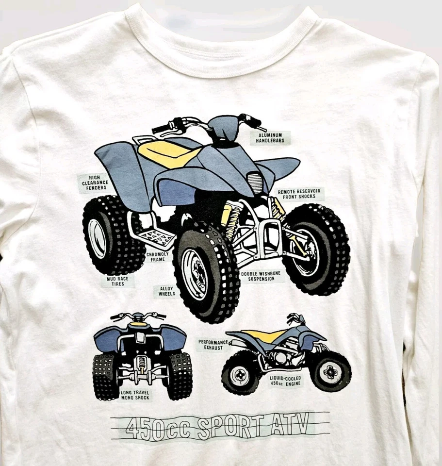 Camiseta blanca Gap para niños con gráfico de algodón oganico manga larga talla XL Foto 2 de 4