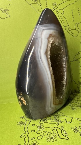 500g Citrin Amethyst Achat Geode Druse Freiform a. Mineralien Edelstein Sammlung - Bild 3 von 4