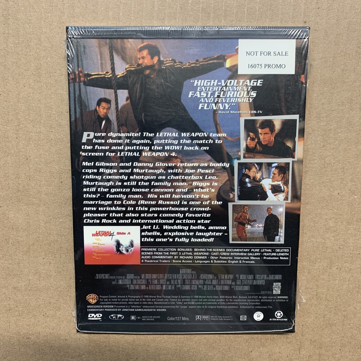 NEW SEALED Lethal Weapon 4 Premiere Collection DVD