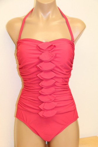 New I.N.C. INC Swimsuit Bikini 1 one pc Size 8 Pink Removable Strap - Picture 2 of 5