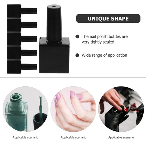 6 pcs Empty Nail Polish Bottles with Brush Glass 2024 Nail Polish Bottles Gel Polish