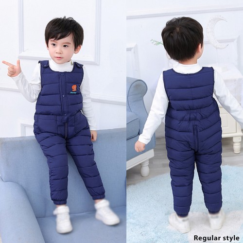 1-5T Toddler Boy Girl Snow Pants Thick Warm Snow Ski Bib Overalls Snowsuit - Picture 6 of 16