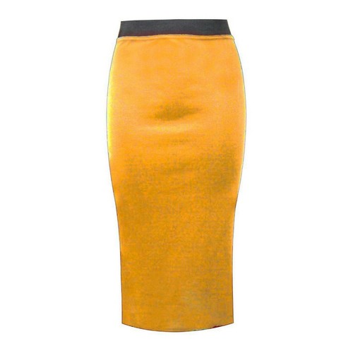 Womens Pencil Office Bodycon Skirt Ladies Plain Stretch Midi Size UK 8-26 - Picture 14 of 27