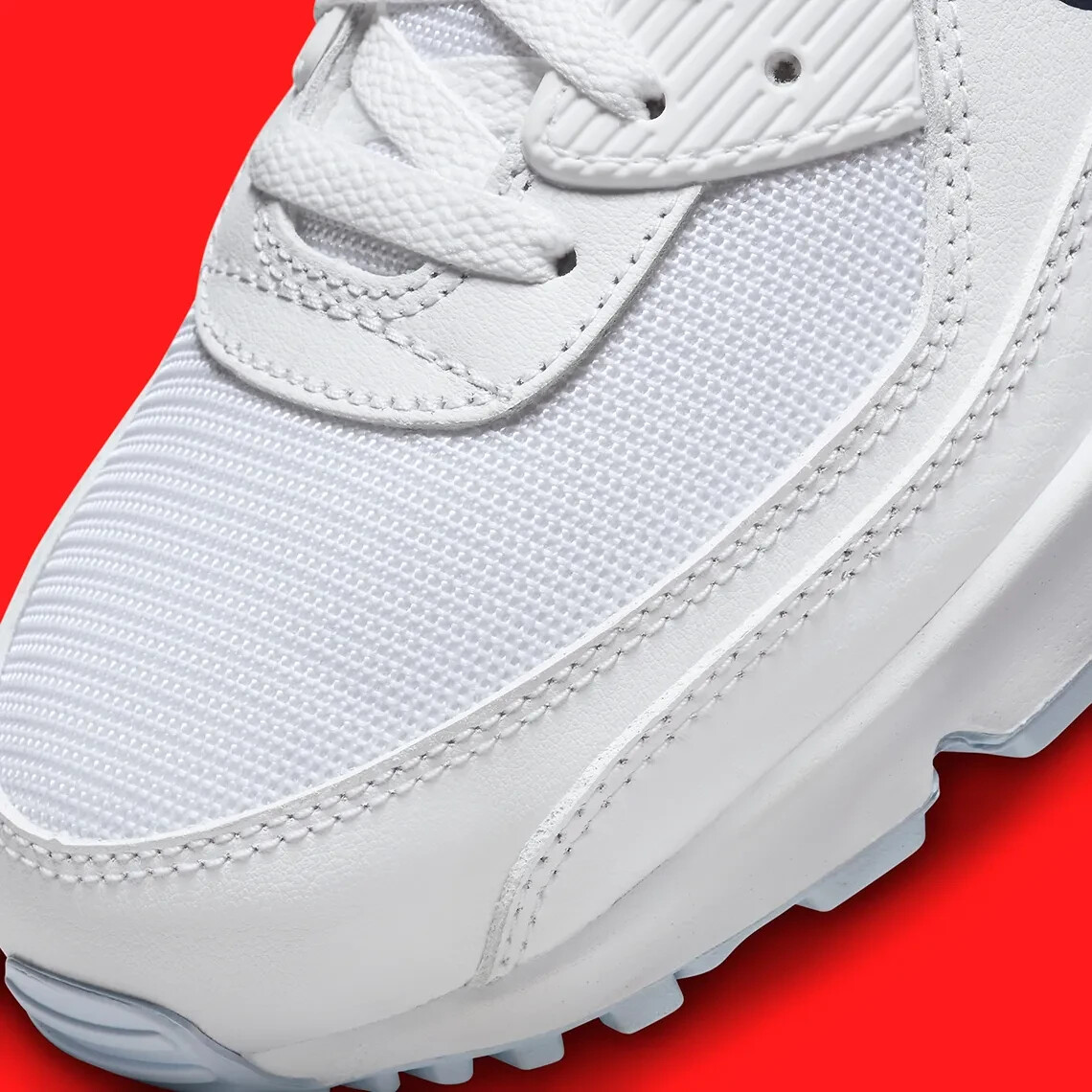 Air Max 90 'Multi Swoosh - White Bright Crimson Size 12 US