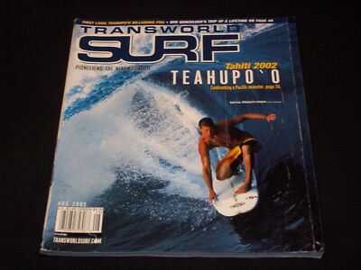2002 AUGUST TRANSWORLD SURF MAGAZINE - NICE SURFING COVER