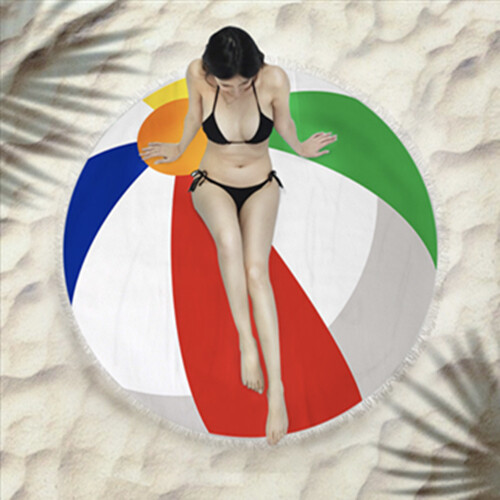 Round Picnic Mat Beach Towel with Tassels Ultra Soft Super Water Absorbent - Picture 16 of 32
