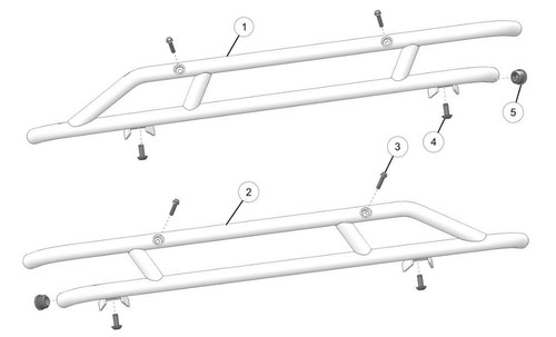 2022-2025 Genuine OEM Polaris RZR 200 EFI Side Rock Sliders Black 2885146 - Bild 3 von 3
