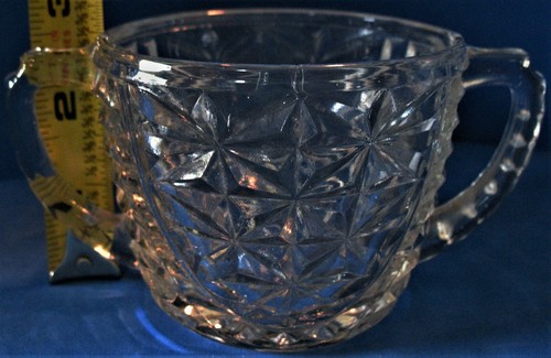 Vintage Anchor Hocking Clear Glass Thousand Line or Stars and Bars Sugar  - Picture 11 of 11