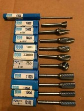 ONE (1) NEW SGS Solid Carbide Bur - Cylinder End Cut - SB-3 - 1/4" Shank - 10950