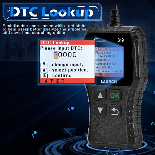 LAUNCH CR319 OBD2 Scanner Diagnostic Tool OBD LIVE DATA Freeze Frame Code Reader - Picture 5 of 12
