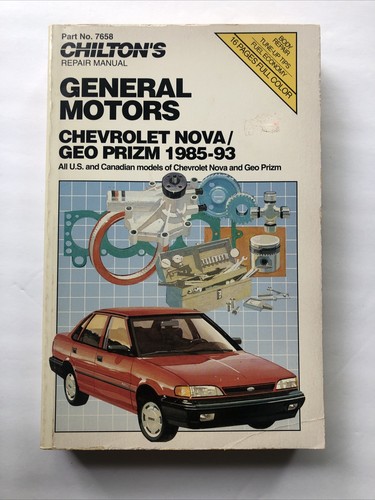 Chilton Repair Manual Chevrolet Nova Geo Prizim 1985-93 NOS #7658 Unsealed - Picture 4 of 7
