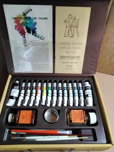 Liquitex Permanent Pigments Artists Oil Paint Set with Case - Picture 2 of 7