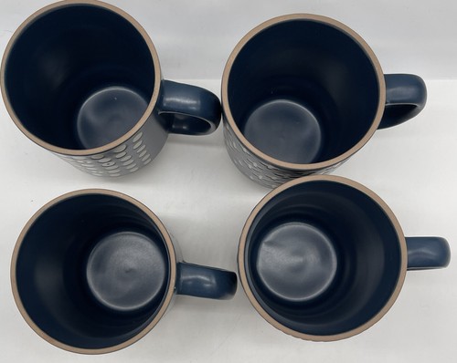 Boston Warehouse Stackable Coffee Mugs Blue And Tan Various Designs - Picture 7 of 9