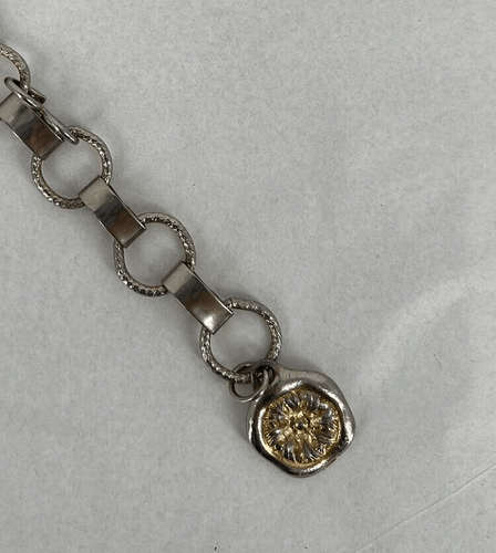 Vintage Chain Belt Y2K Silver Gold Boho Hippie Floral Clasp - Picture 6 of 11