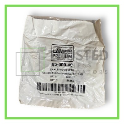 Corning UniCam SC Connector, 62.5 µm Multimode (OM1), No-Epoxy/No