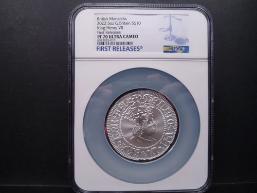 2022 PF70 British Monarchs 5oz King Henry VII Silver Coin NGC Certified Perfect