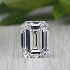 Loose Lab Grown CVD Diamond 7x5  mm Emerald D Color FL Clarity Certified Diamond