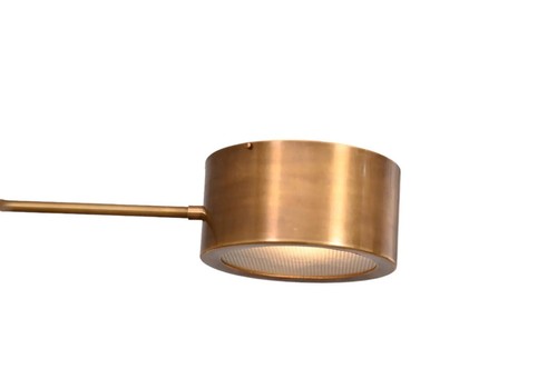 3 Light Stilnovo Balance Glass Raw Brass chandelier light Fixture - Picture 4 of 6