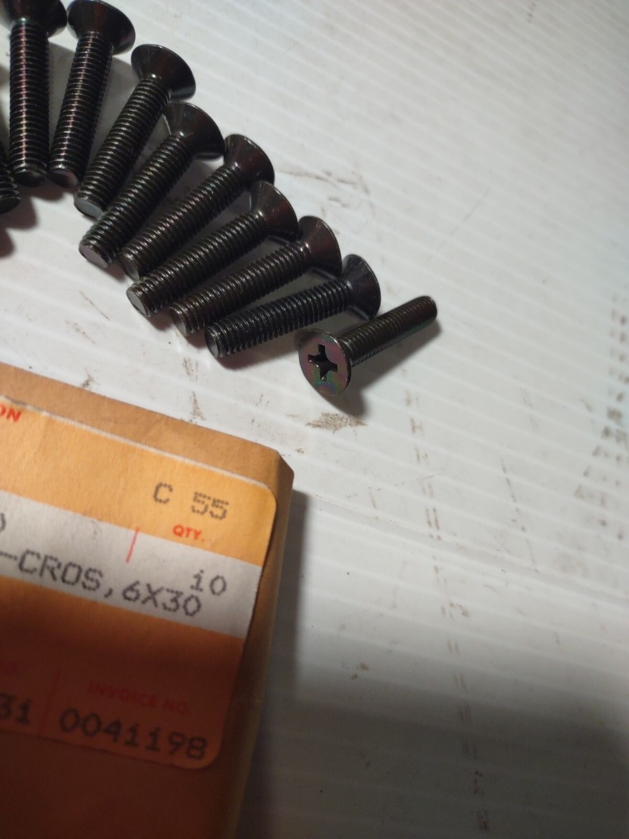 【PSA10】H7-SEC 14 NOS Kawasaki OEM Fairing Screws 6X30 QTY10 EX500 ZX600