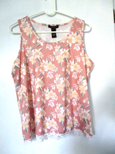 NANETTE LEPOR PLUS SIZE 1X ~2 PC PAJAMA SET TROPICAL FLORAL PRINT - Picture 2 of 5