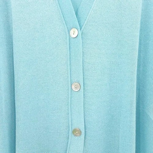 Chicos 3 Pale Blue Sweater Cardigan Sparkly NWT Size XL - Picture 4 of 11