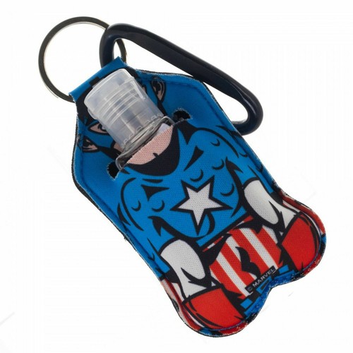 Captain America Keychain with Hand Sani Bottle Holder - Picture 3 of 5