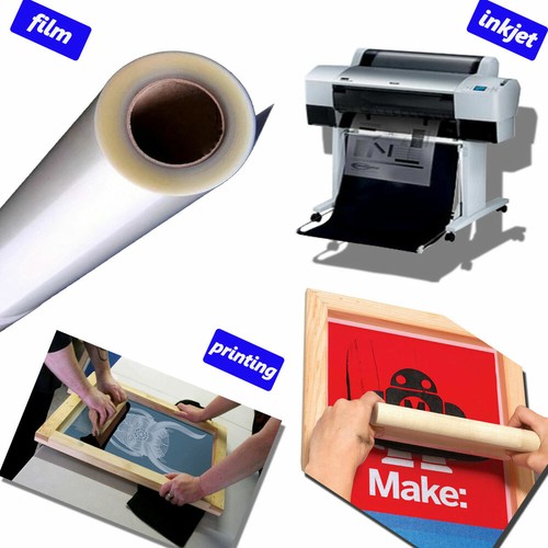 17" x 100FT Waterproof Inkjet Milky Transparency Film for Silk Screen Printing - Picture 5 of 12